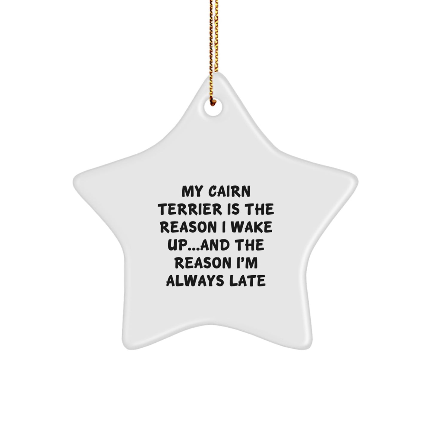 Cairn Terrier Dog Lovers Funny Star Ornament Gifts from Friends, Family, and Coworkers, Perfect for Christmas - Image 1