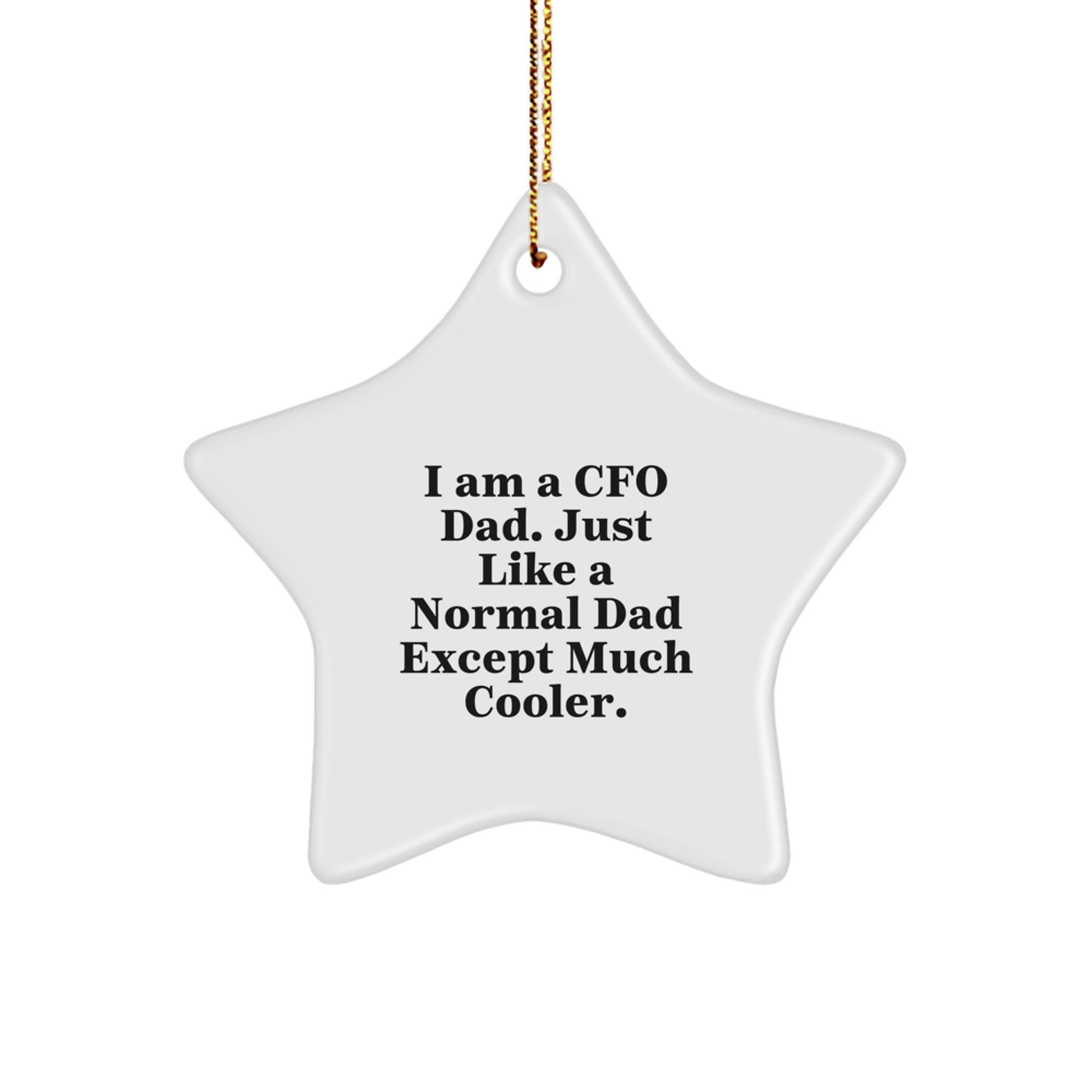 CFO Dad Gifts, Funny Star Ornament, Christmas Unique Gifts from Friends, Gifts for CFO Men - Image 1