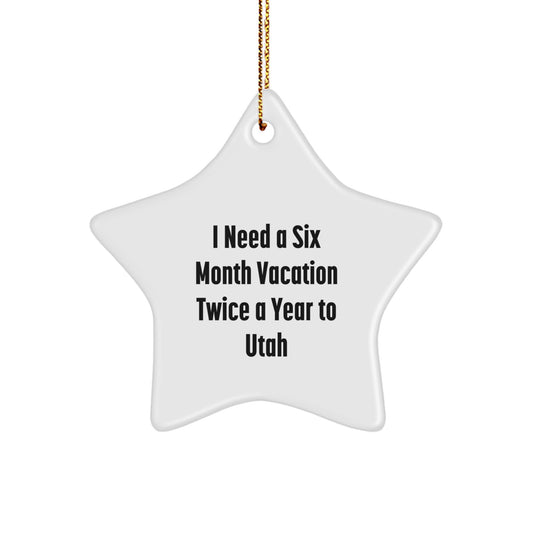 Utah Star Ornament Inspirational Gift from Friends for Men Women Family - Image 1