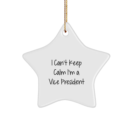Vice President Star Ornament Gifts from Men to I Can't Keep Calm I'm A Vice President Fans, Perfect Christmas Unique Gifts for Coworkers - Image 1