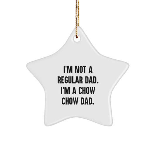 Chow Chow Dad's Star Ornament, Funny Gift for Chow Chow Dog Lovers, Gifts from Dad to Chow Chow Dog, Unique Christmas Unique Gifts - Image 1