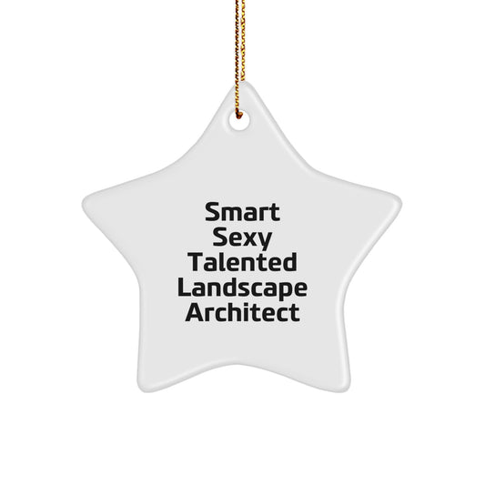 Smart Sexy Talented Landscape Architect Star Ornament Gifts for Men from - Image 1